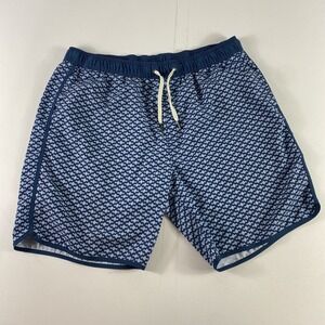 Fair Harbor Shorts Mens 2XL Blue Athletic Drawstring Lined 8" Inseam